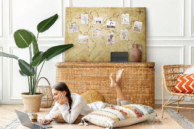 Painel em cortiça Mapa do mundo antigo