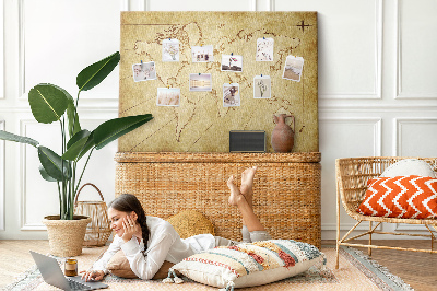 Painel em cortiça Mapa do mundo antigo