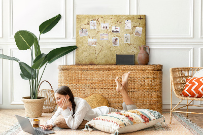 Painel em cortiça Mapa do mundo antigo