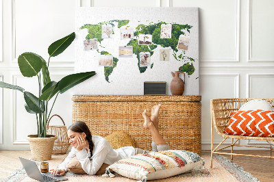 Quadro de aviso de cortiça Mapa da Floresta Verde