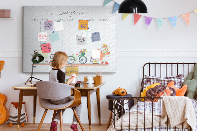 Painel em cortiça Planejador semanal