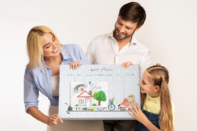 Painel em cortiça Planejador semanal