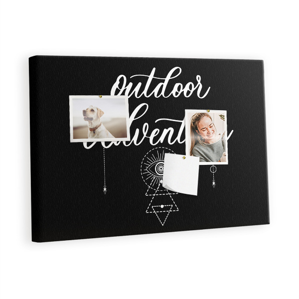 Painel em cortiça Aventura longe de casa