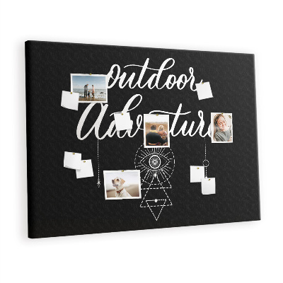 Painel em cortiça Aventura longe de casa