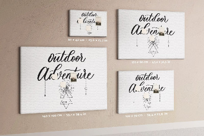 Painel em cortiça Aventura longe de casa