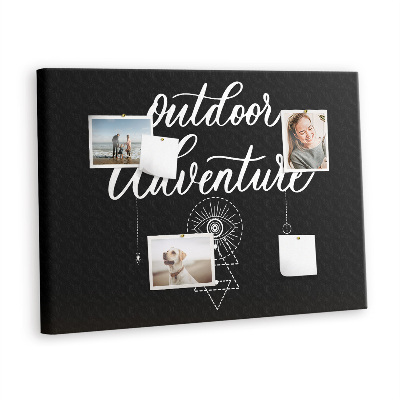 Painel em cortiça Aventura longe de casa