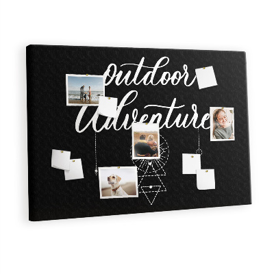 Painel em cortiça Aventura longe de casa