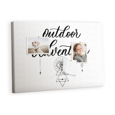 Quadro em cortiça Aventura longe de casa