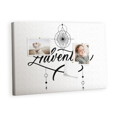 Quadro de aviso de cortiça Aventura