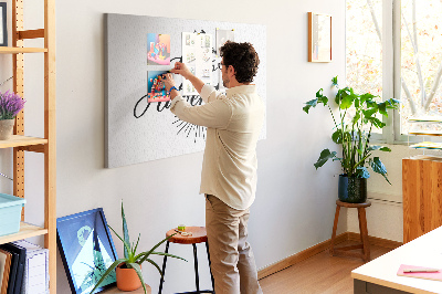 Painel em cortiça Citação inspiradora