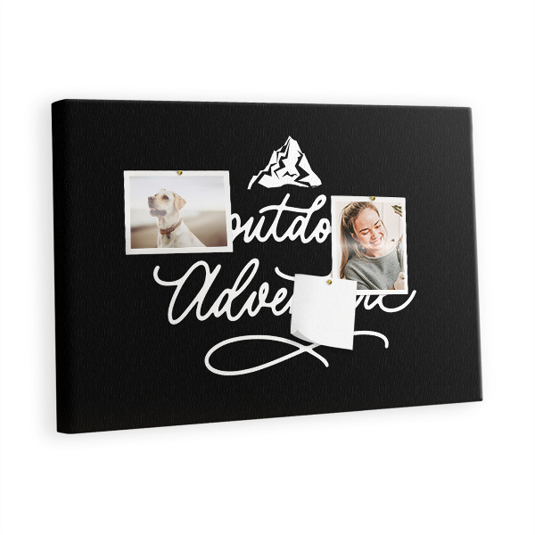 Quadro em cortiça Citação inspiradora