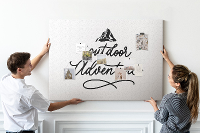 Quadro em cortiça Citação inspiradora