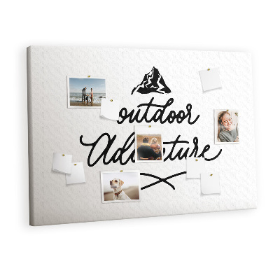 Quadro de aviso de cortiça Citação da viagem