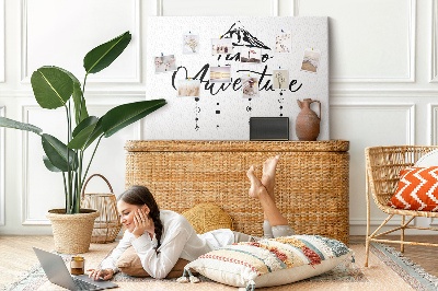 Quadro de aviso de cortiça Citação inspiradora