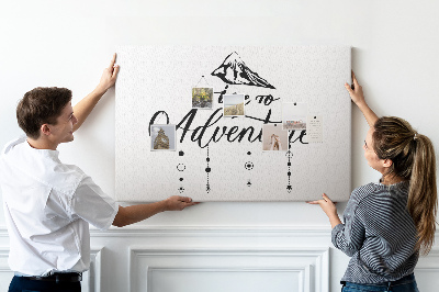 Quadro de aviso de cortiça Citação inspiradora