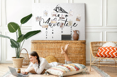 Quadro de aviso de cortiça Citação inspiradora