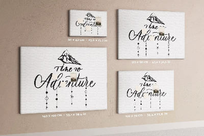 Quadro de aviso de cortiça Citação inspiradora