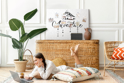 Quadro de aviso de cortiça Citação inspiradora