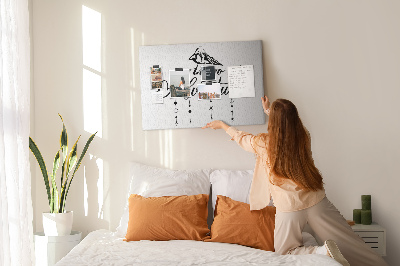 Quadro de aviso de cortiça Citação inspiradora