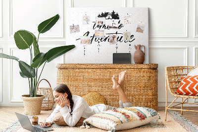 Painel em cortiça Citação inspiradora