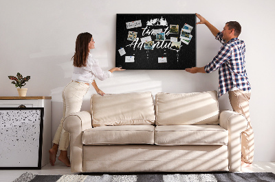 Quadro em cortiça Citação da viagem