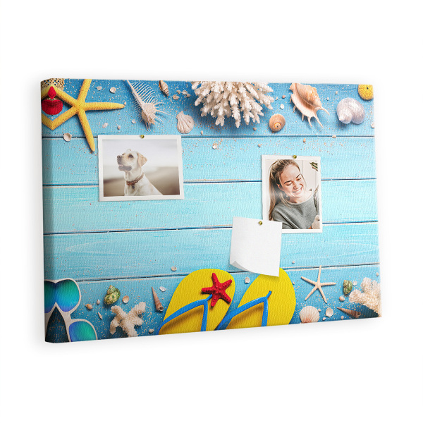 Painel em cortiça Coisas do litoral