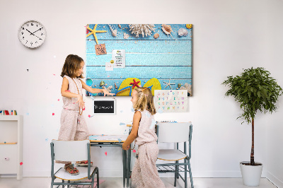 Painel em cortiça Coisas do litoral