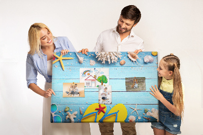 Painel em cortiça Coisas do litoral