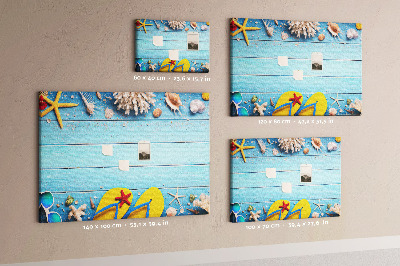 Painel em cortiça Coisas do litoral