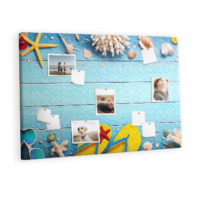 Painel em cortiça Coisas do litoral