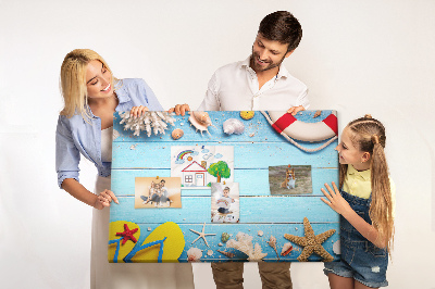 Quadro de aviso de cortiça Coisas do litoral