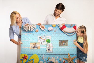 Quadro de aviso de cortiça Coisas do litoral