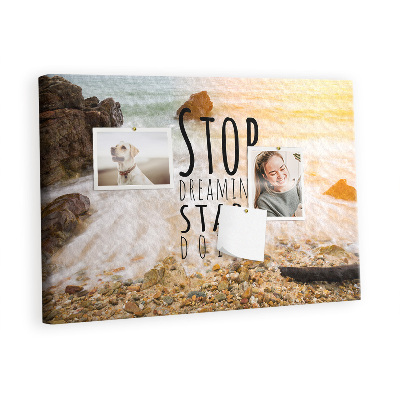 Quadro em cortiça Texto motivacional