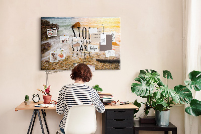 Quadro em cortiça Texto motivacional