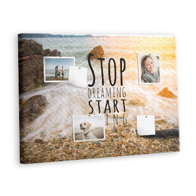 Quadro em cortiça Texto motivacional