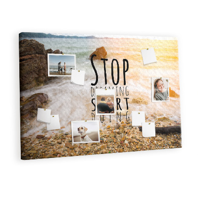 Quadro em cortiça Texto motivacional