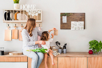 Painel em cortiça Madeira rústica