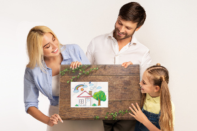 Painel em cortiça Madeira rústica