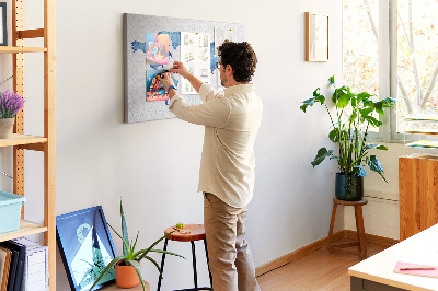 Quadro de aviso de cortiça Mapa em aquarela