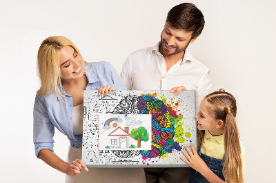 Quadro em cortiça Abstração do cérebro