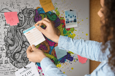 Quadro em cortiça Abstração do cérebro