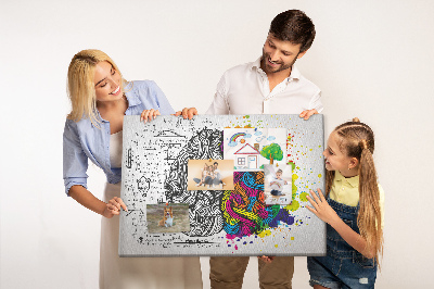 Quadro em cortiça Abstração do cérebro