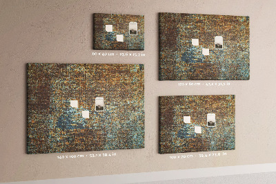 Painel em cortiça Ferrugem em metal