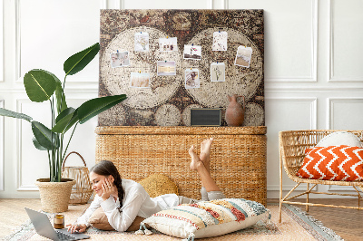 Quadro de aviso de cortiça Mapa do mundo antigo