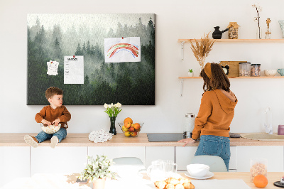 Quadro em cortiça Floresta enevoada