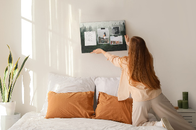 Quadro em cortiça Floresta enevoada