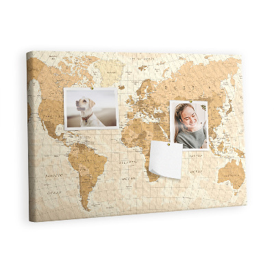 Quadro em cortiça Mapa mundial