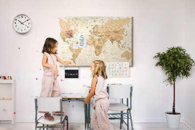 Quadro em cortiça Mapa mundial