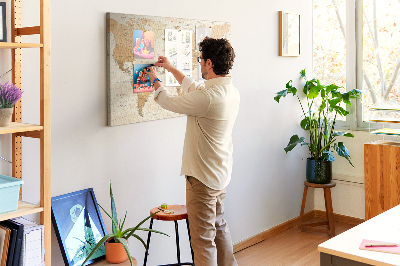 Quadro em cortiça Mapa mundial