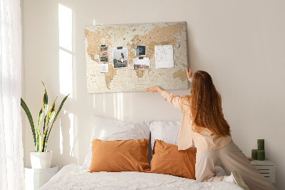 Quadro em cortiça Mapa mundial